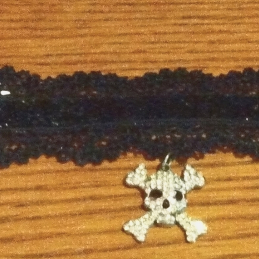 Crossbone Lace Choker Necklace